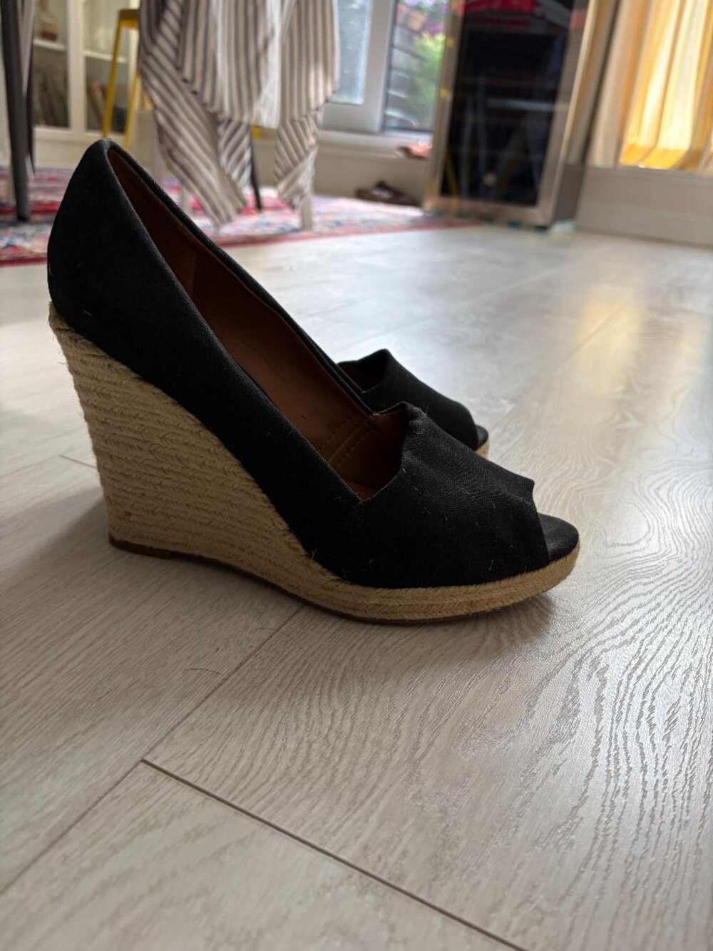 Franco Sarto peep-toe platform espadrille size 10.5